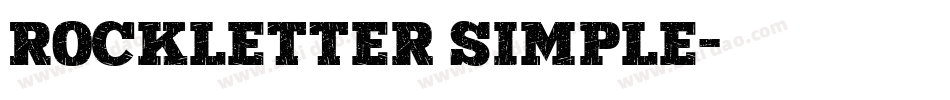 Rockletter Simple字体转换
